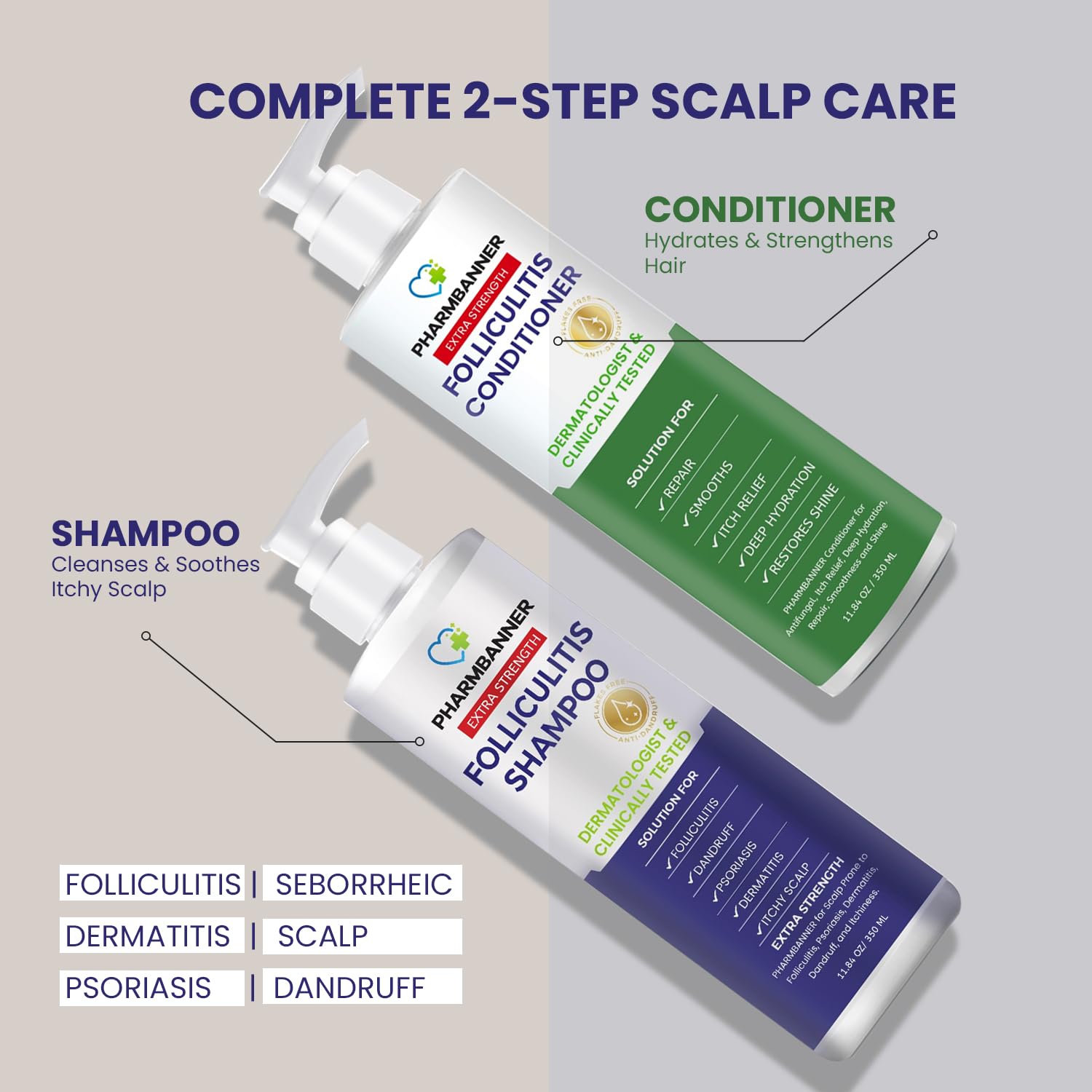 PHARMBANNER Anti-Fungal Shampoo and Conditioner Set