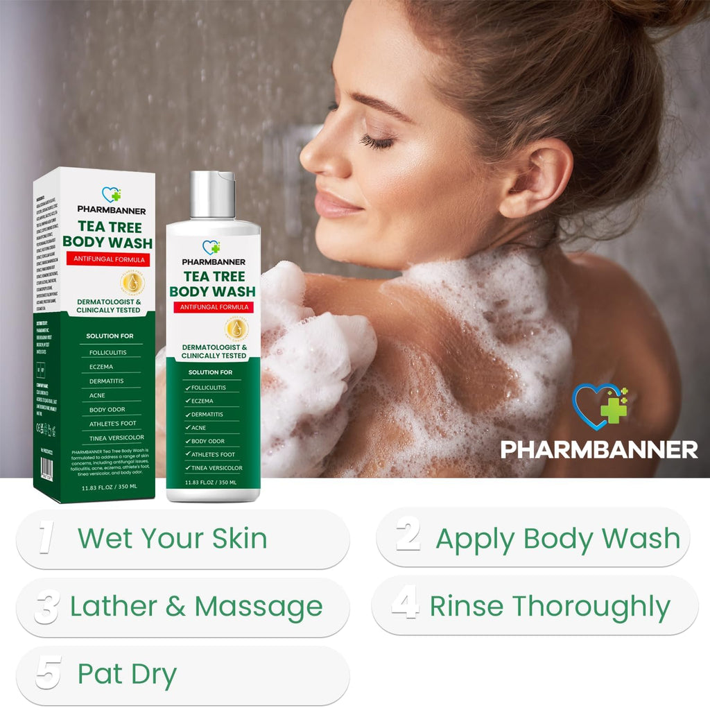 PHARMBANNER Tea Tree Antifungal Body Wash
