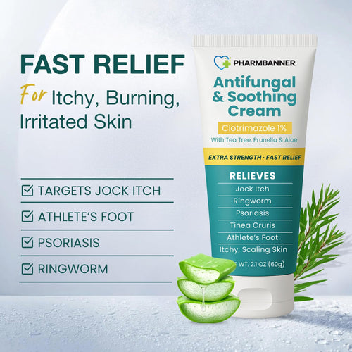 Antifungal Cream for Jock Itch, Ringworm, Psoriasis & Athlete’s Foot