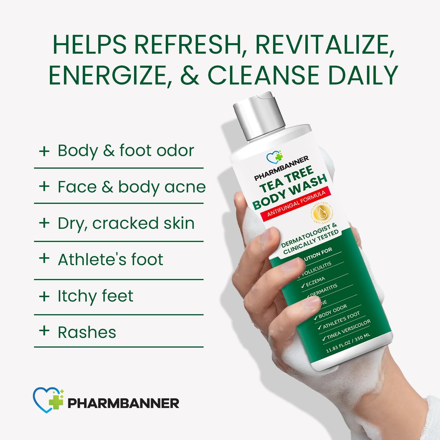 PHARMBANNER Tea Tree Antifungal Body Wash