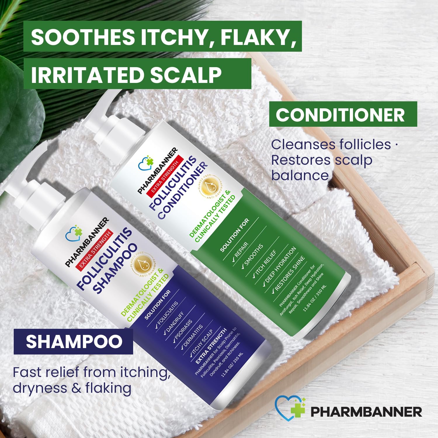 PHARMBANNER Anti-Fungal Shampoo and Conditioner Set